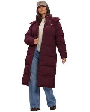 Tommy Hilfiger Jassen ,Bruin ,Polyester Alaska Long Puffer - Rood