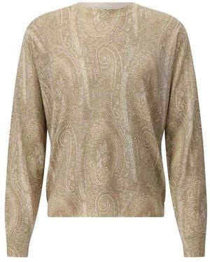 Etro Round-Neck Knitwear - Natural