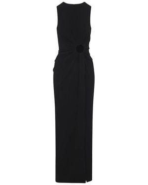 Sportmax Draped Ring Detail Gown - Schwarz