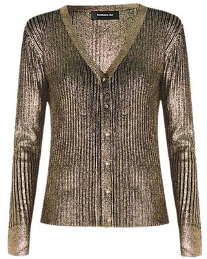 Barbara Bui Metallic Ribgebreid Vest - Groen