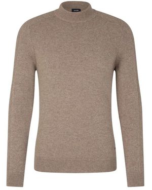 Joop! Truien & Vesten ,Bruin ,Wol Ribgebreide Coltrui Met Details