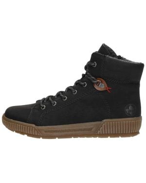 Rieker Veterschoenen Hoog - Schwarz