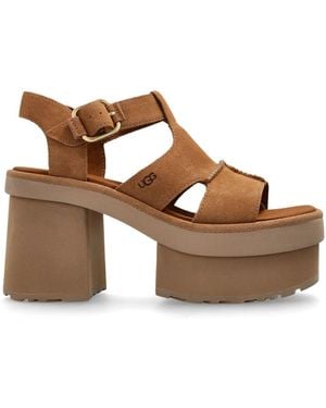 UGG Hohe Sandalen W Neue Höhen Plateau T-Riemen - Braun
