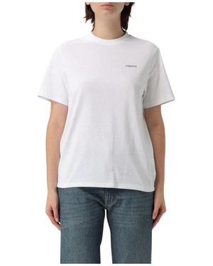 Coperni Tops ,Wit ,Essentiële T-Shirt Met Korte Mouwen - Grijs