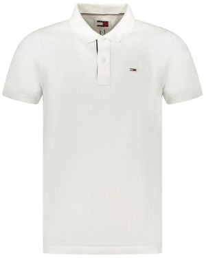 Tommy Hilfiger Tops ,Wit ,Katoen Wit Katoenen Poloshirt Voor Mannen
