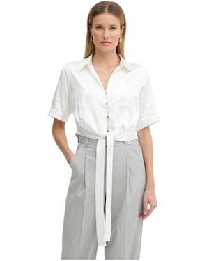 Fracomina Shirt Met Korte Mouwen - Wit