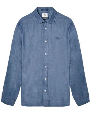 Aeronautica Militare Casual Shirts - Blue