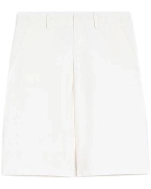 Max Mara Korte Broeken ,Wit ,Katoen Bermuda Shorts