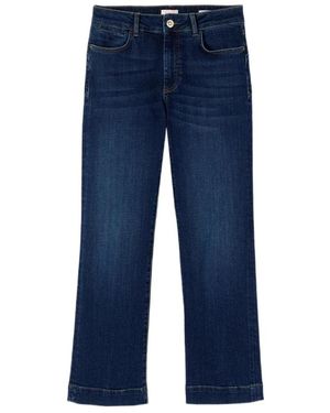 Oltre Jeans ,Blauw ,Katoen Cropped Jeans