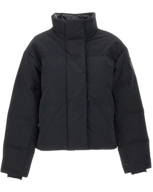 Canada Goose Jassen ,Zwart ,Grandview Cropped Jacket - Blauw