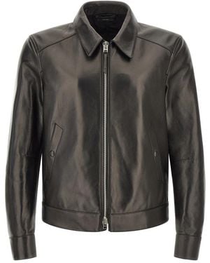 Tom Ford Leather Jackets - Black
