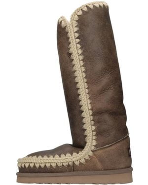 Mou Schoenen ,Bruin ,Wol Laarzen - Naturel
