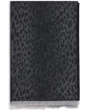 Gucci Accessoires ,Veelkleurig ,Wol Gg Wollen Jacquard Sjaal - Zwart
