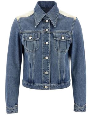 Givenchy Jassen ,Blauw ,Denim Denim Jack Met Contrastpanelen