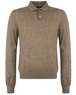 Moorer Breton Polo Trui - Bruin