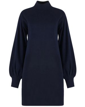 Malo Knitted Dresses - Blue