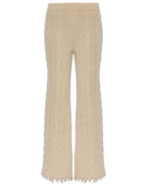Akep Broeken ,Wol Wol Broek Met Decoratieve Weving - Naturel