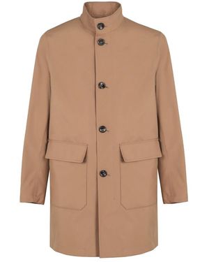 Herno Single-Breasted Coats - Natural