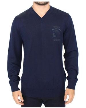 Ermanno Scervino V-Neck Knitwear - Blue