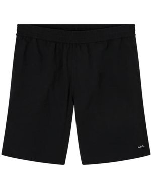 A.P.C. Badmode ,Zwart ,Polyester Back-Pocket Zwemshorts