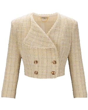 Elisabetta Franchi Tweed Jackets - White