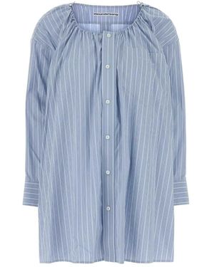Alexander Wang Kleedjes ,Veelkleurig ,Katoen Geborduurd Poplin Jurk - Blauw