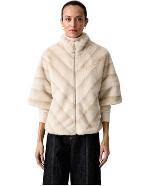 Joseph Ribkoff Faux Fur & Shearling Jackets - Neutro