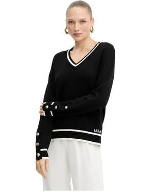 Liu Jo V-Neck Knitwear - Noir
