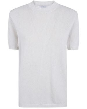 Studio Nicholson Tops ,Blauw ,T-Shirts - Wit