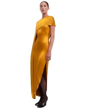 Galvan London Kleedjes ,Geel ,Polyester Clandestine Dress - Metallic