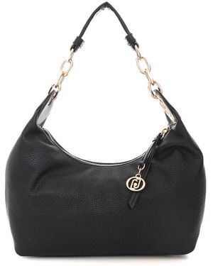 Liu Jo Tassen ,Zwart ,Leer Half Moon Hobo Bag