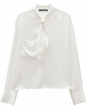 someday. Bluse Mit Schleifenkragen - Weiß