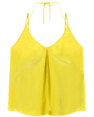 Luisa Cerano Sleeveless Tops - Yellow