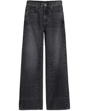 B Sides Jeans ,Zwart ,Katoen Zwarte Culotte Marcel Jeans - Grijs