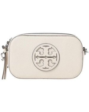Tory Burch Marineblau Triplecompartment Kameratasche - Natur