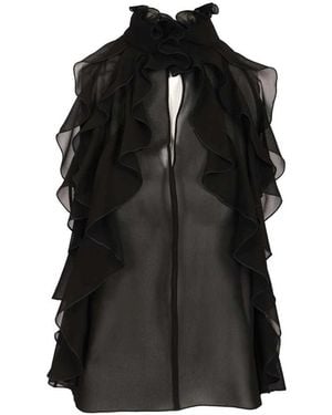 McQueen Sleeveless Tops - Black
