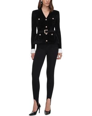 Self-Portrait Chenille Strick Cardigan - Schwarz