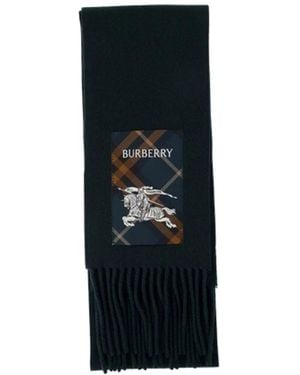 Burberry Kaschmir Solid Label Schal - Schwarz
