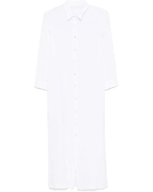 120% Lino Shirt Dresses - White