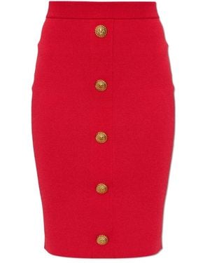 Balmain Pencil Skirts - Rojo
