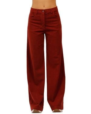 Aspesi Wide Trousers - Rosso