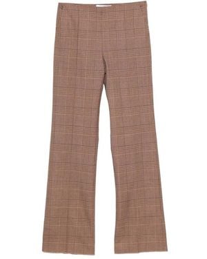 Max Mara Broeken ,Bruin ,Prince Of Wales Check Broeken