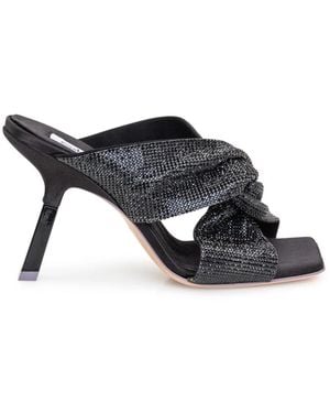 Sebastian Milano Heeled Mules - Black