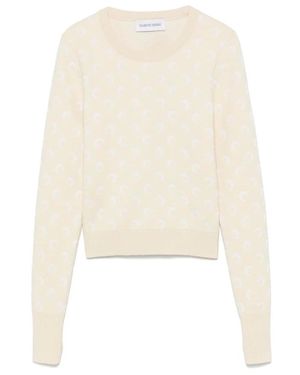Marine Serre Round-Neck Knitwear - Blanco