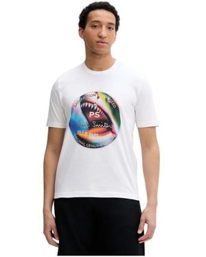 Paul Smith T-Shirt Met Grafische Print - Wit