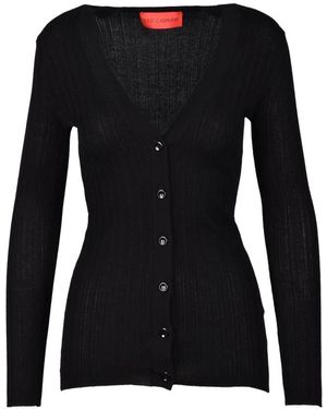 Wild Cashmere Rippstrick-Cardigan - Schwarz