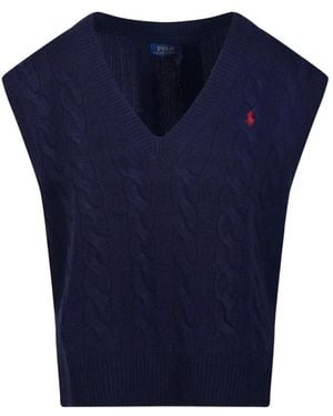 Polo Ralph Lauren V-Neck Knitwear - Blue