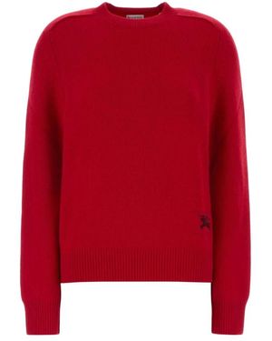 Burberry Truien & Vesten ,Rood ,Cashmere-Blend Ekd Trui