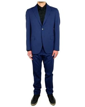 Aquascutum Single Breasted Suits - Blue