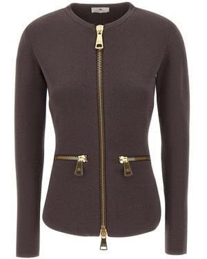 Elisabetta Franchi Cardigans - Brown